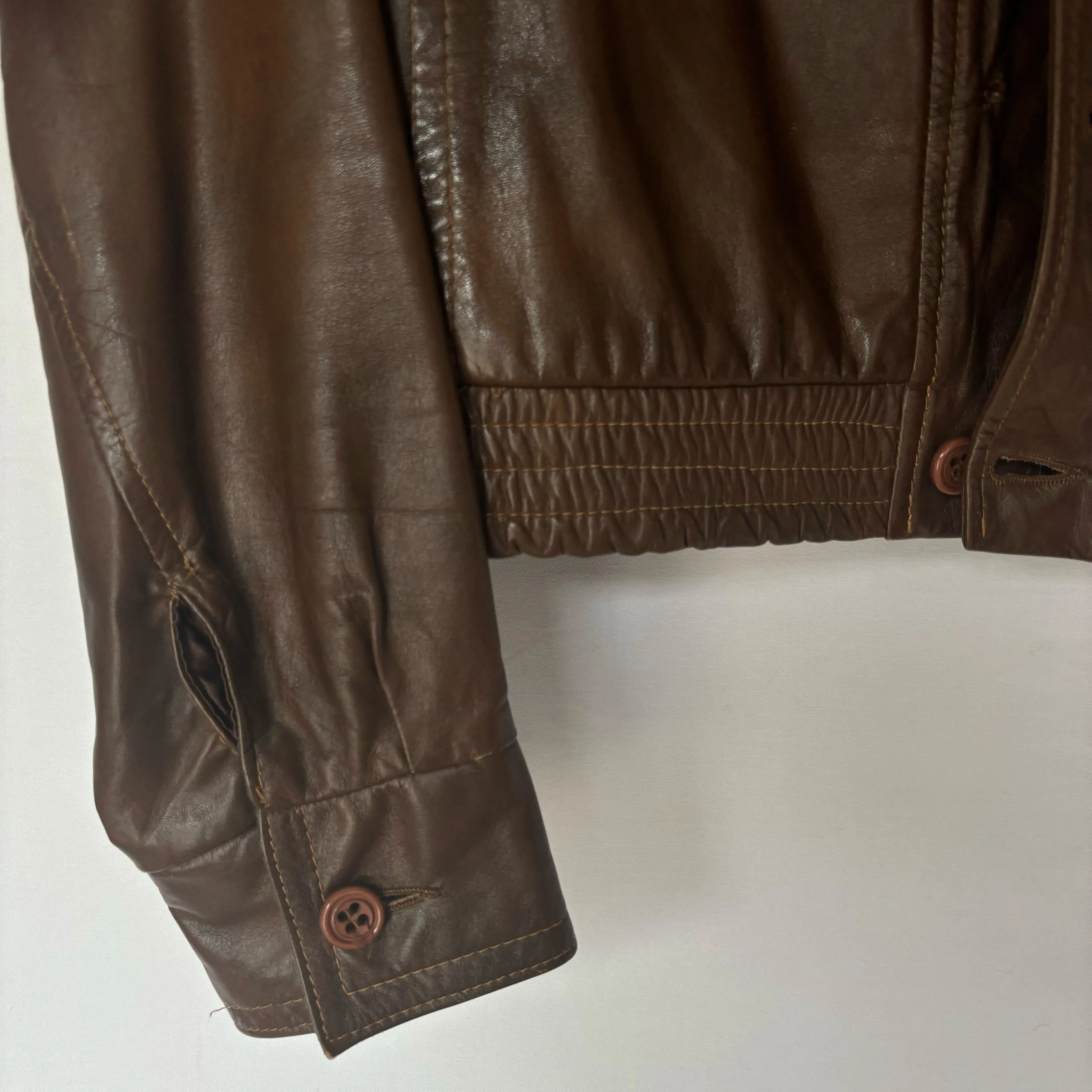 1970's Brown Leather Jacket