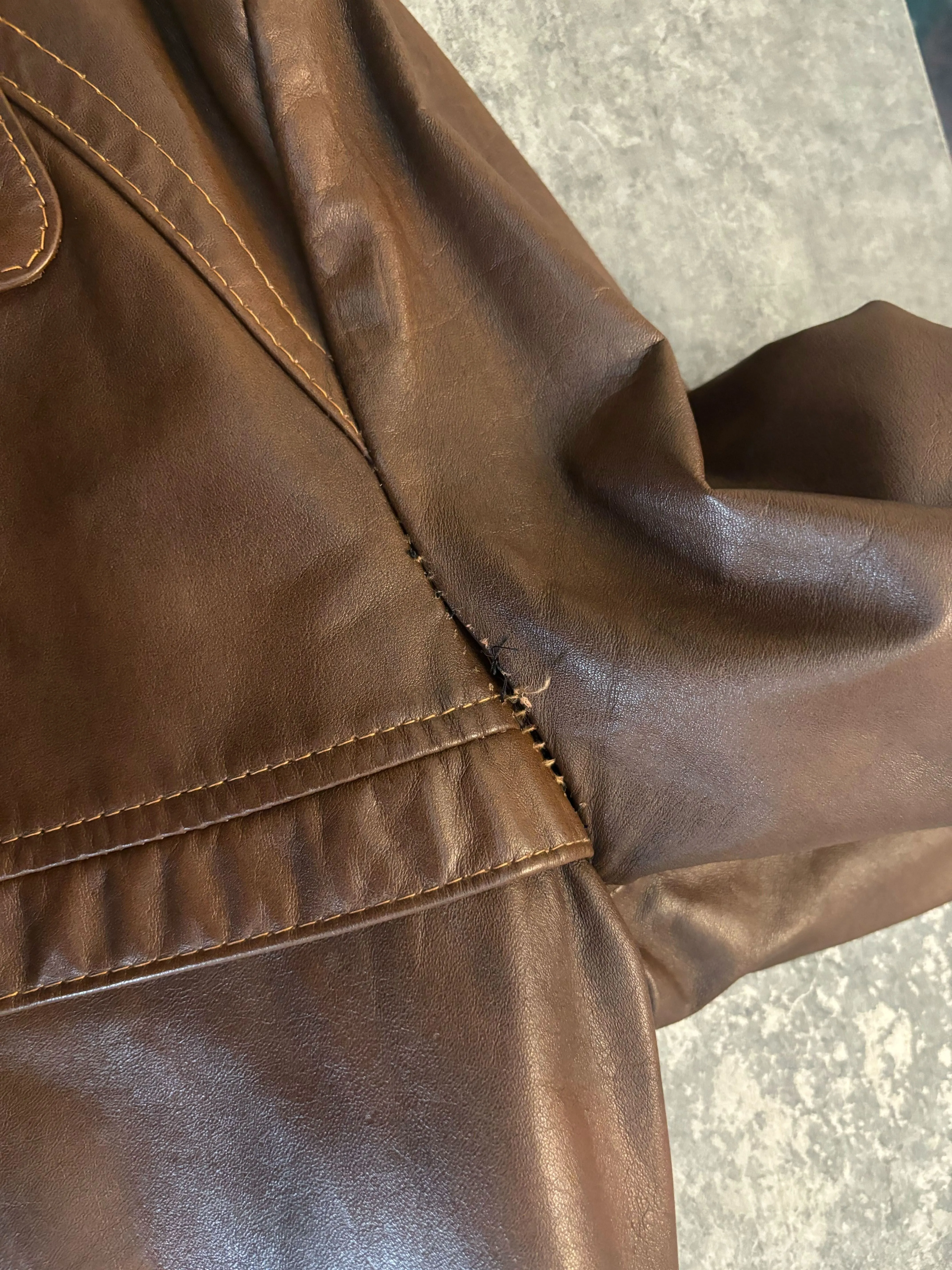 1970's Brown Leather Jacket