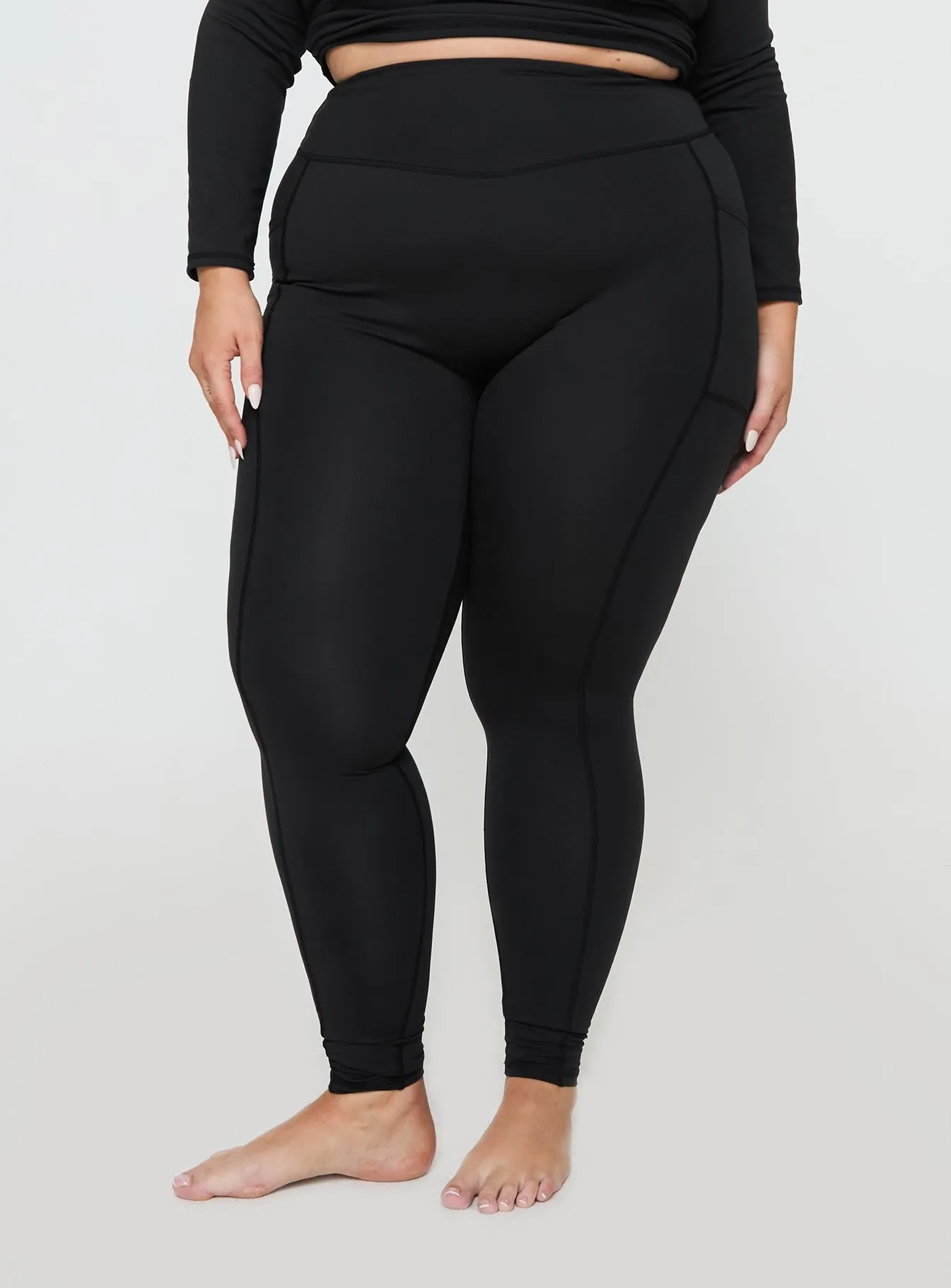 Achieve Activewear Leggings Black Curve