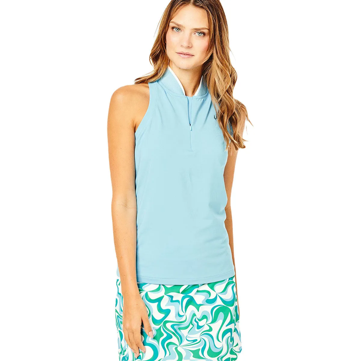 Addison Bay Women's Beverly Blue Sleeveless Courtside Polo