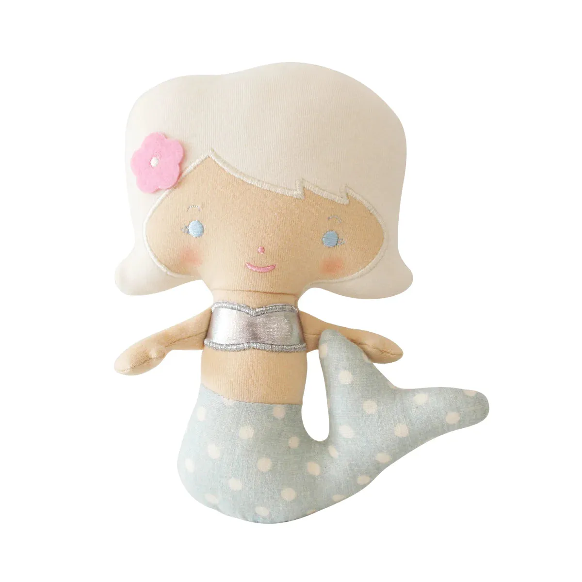 Alimrose Mini Mila Mermaid Rattle Aqua