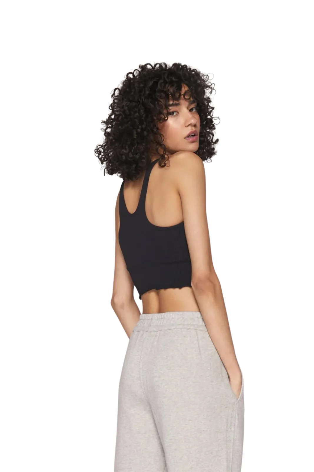 Amor Crop Tank, Black