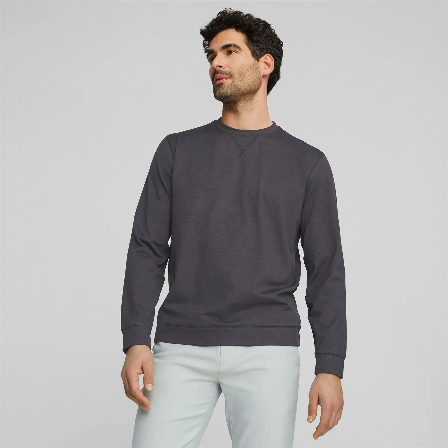 AP Cloudspun Heather Crewneck Black - SS23