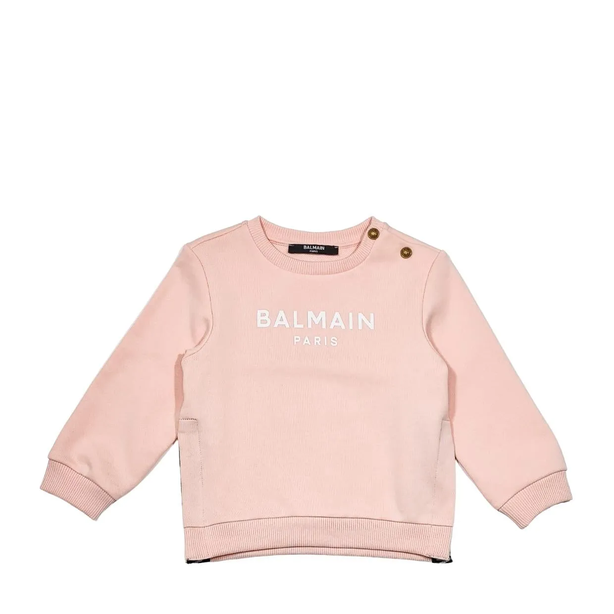 Balmain Baby Pink Print Logo Sweatshirt