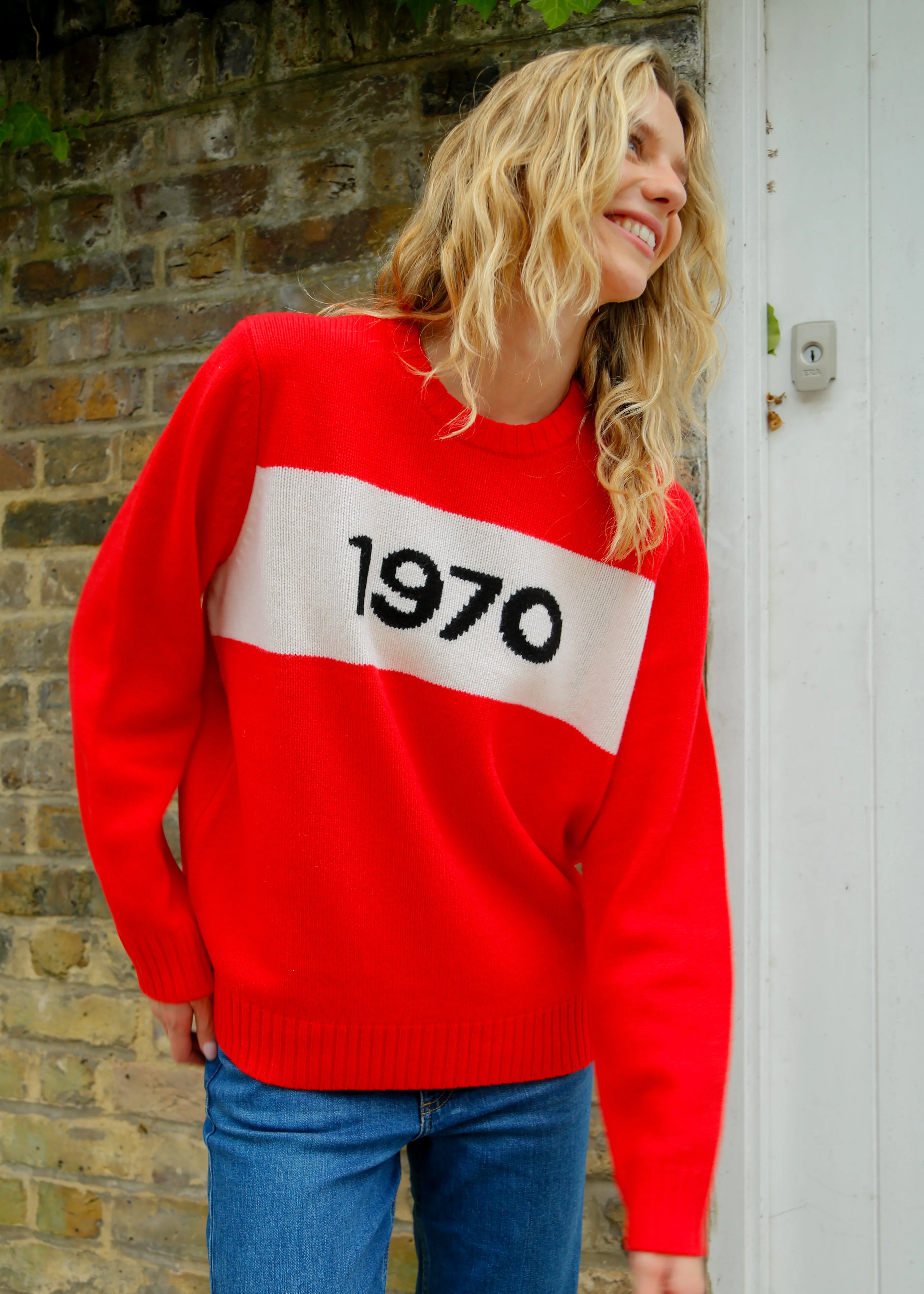 BF 1970 Oversized Jumper in Red