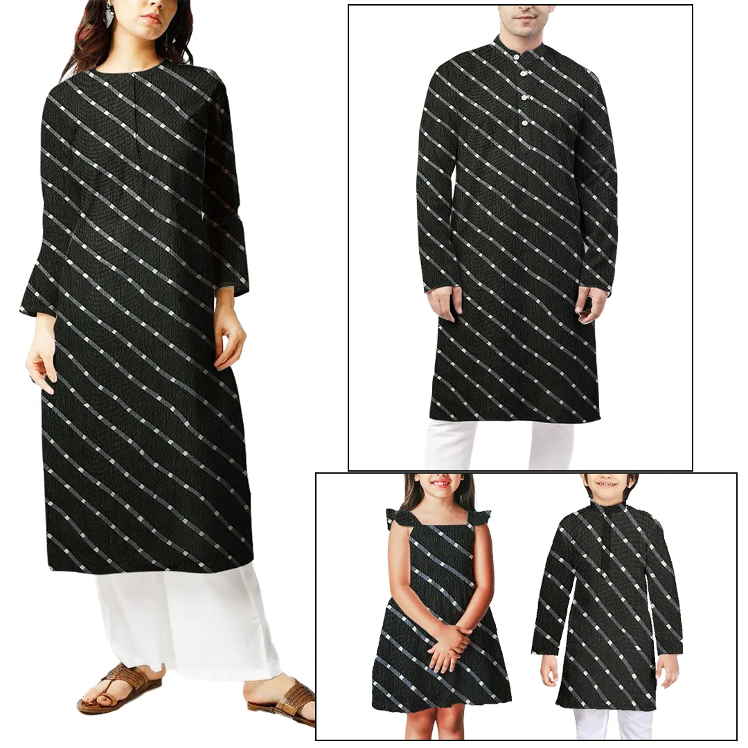 Black Stripes Printed Georgette Fabric (Wholesale)