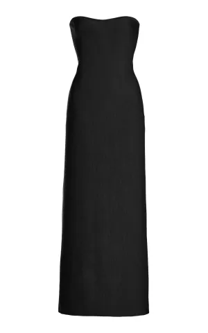 Calderon Knit Dress in Black Merino Wool Cashmere