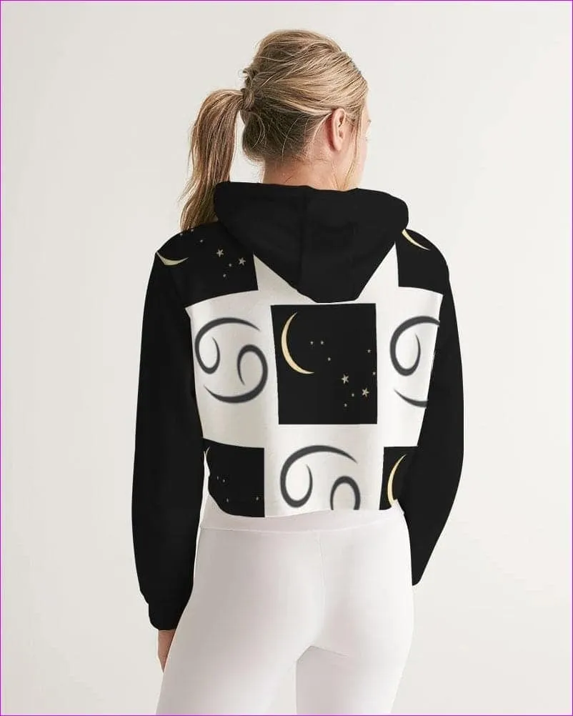 Cancer Moon Womens Cropped Hoodie