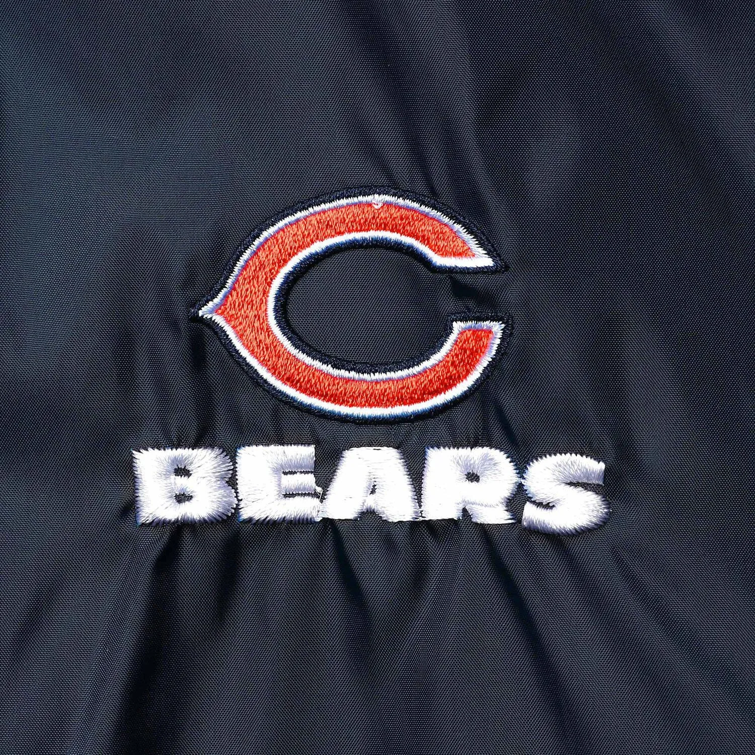 Chicago Bears Coaches Men's Classic Raglan Snap Windbreaker Navy Blue