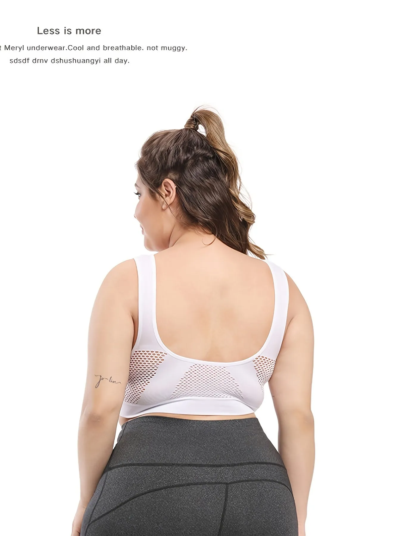 Curve Seamless Padded Sports Bras for Women, Plus Size High Stretch Breathable Support