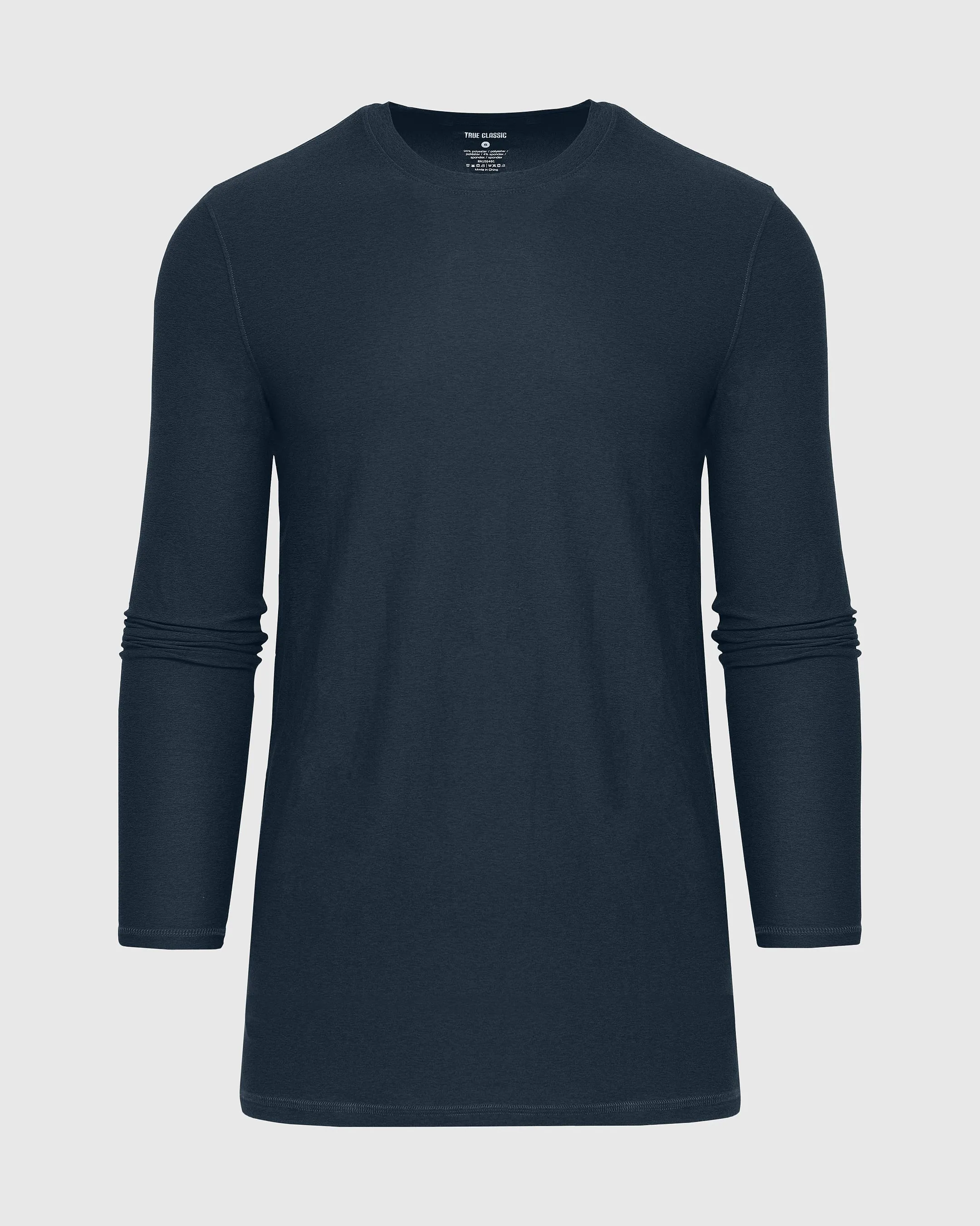 Dark Heather Fiord Long Sleeve Tall Active Crew