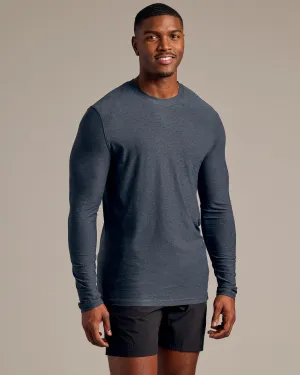 Dark Heather Fiord Long Sleeve Tall Active Crew