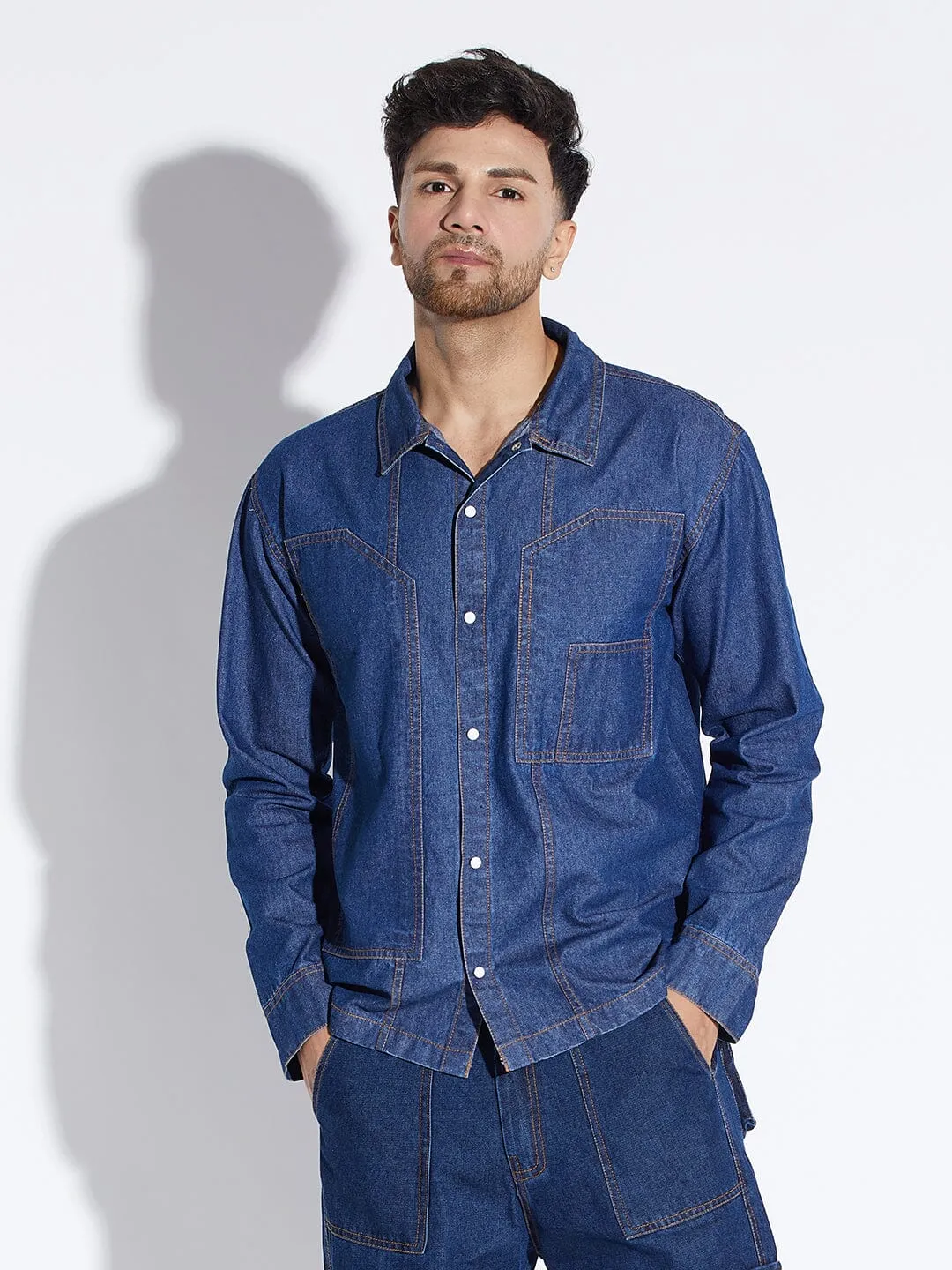 Dark Wash Carpenter Shirt