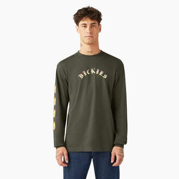 Dickies Skateboarding x Spitfire Wheels Long Sleeve T-Shirt Olive Green