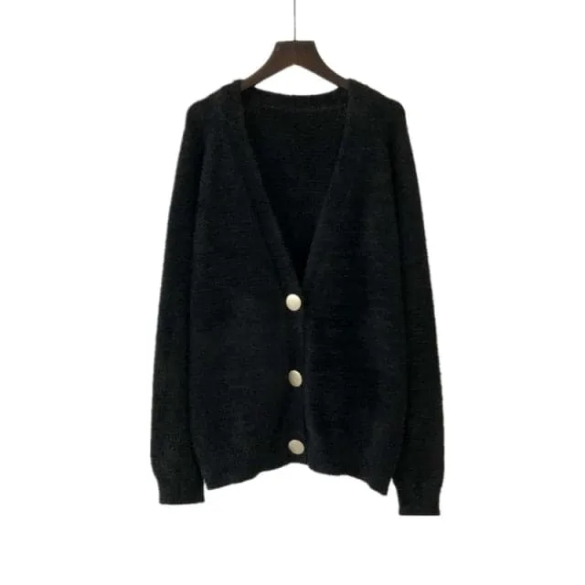 DressBetty - V Neck Oversized Cardigan Sweaters