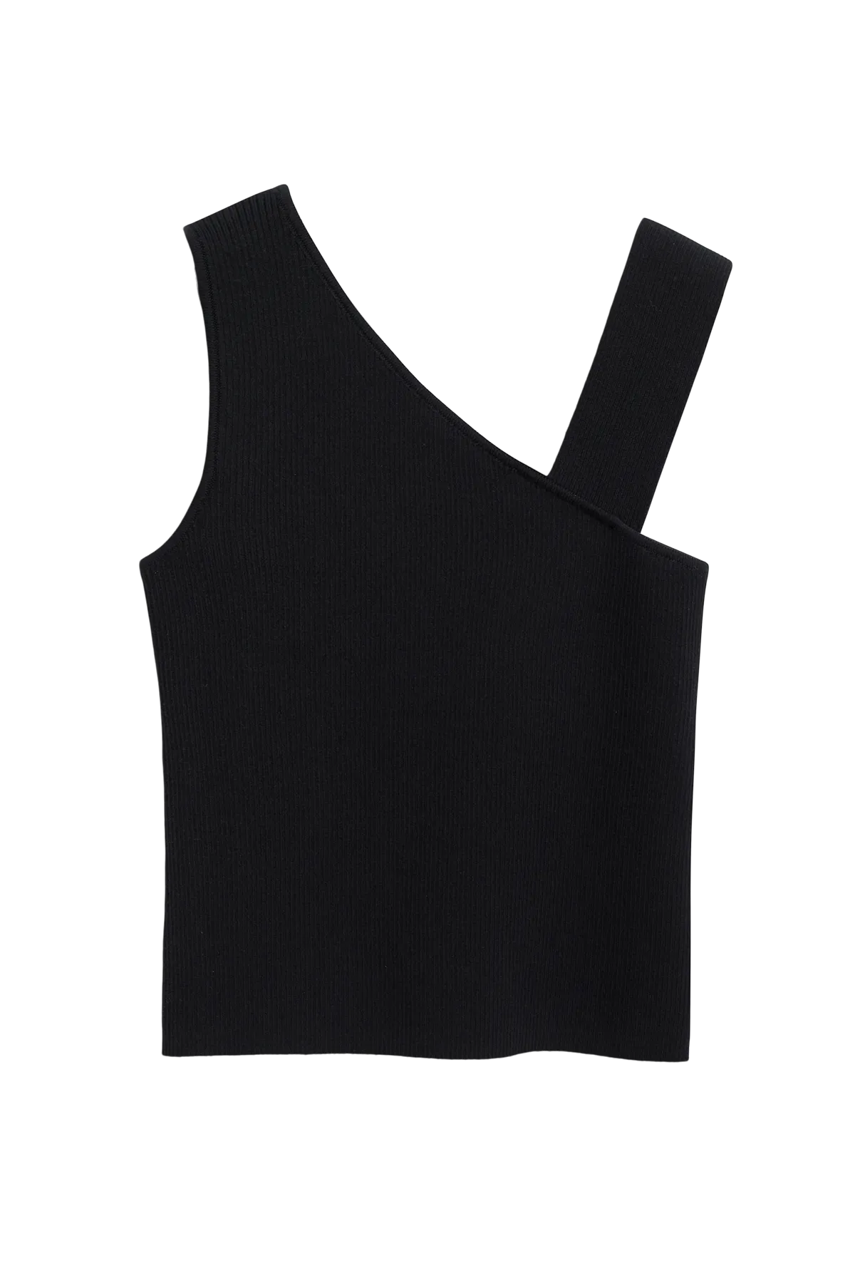 DSTLD Asymmetrical Rib Tank in Black