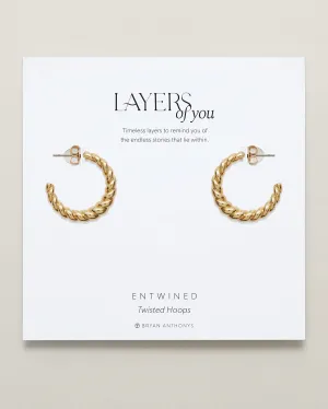 Entwined Twisted Hoop Earrings