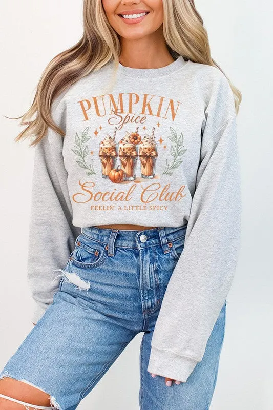 Fall Pumpkin Spice Social Club Graphic Sweatshirt