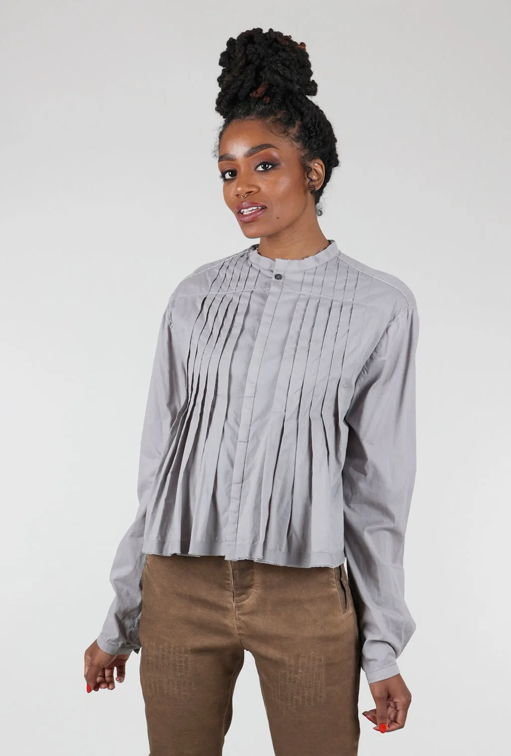 Flora Tuck Blouse, Cement