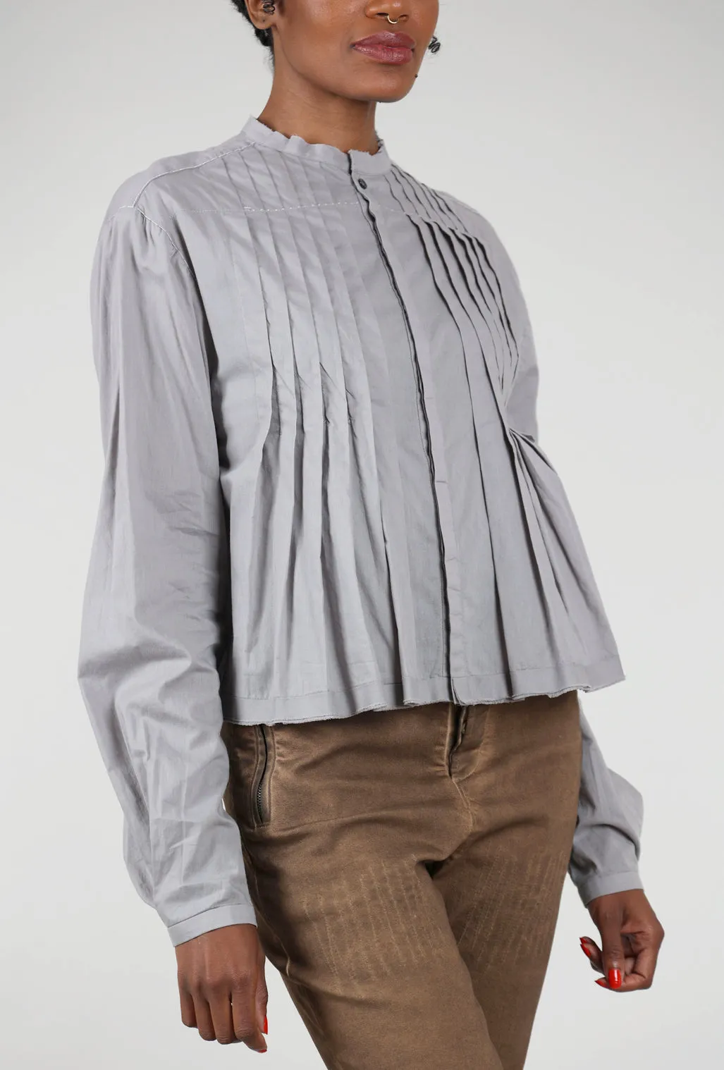 Flora Tuck Blouse, Cement