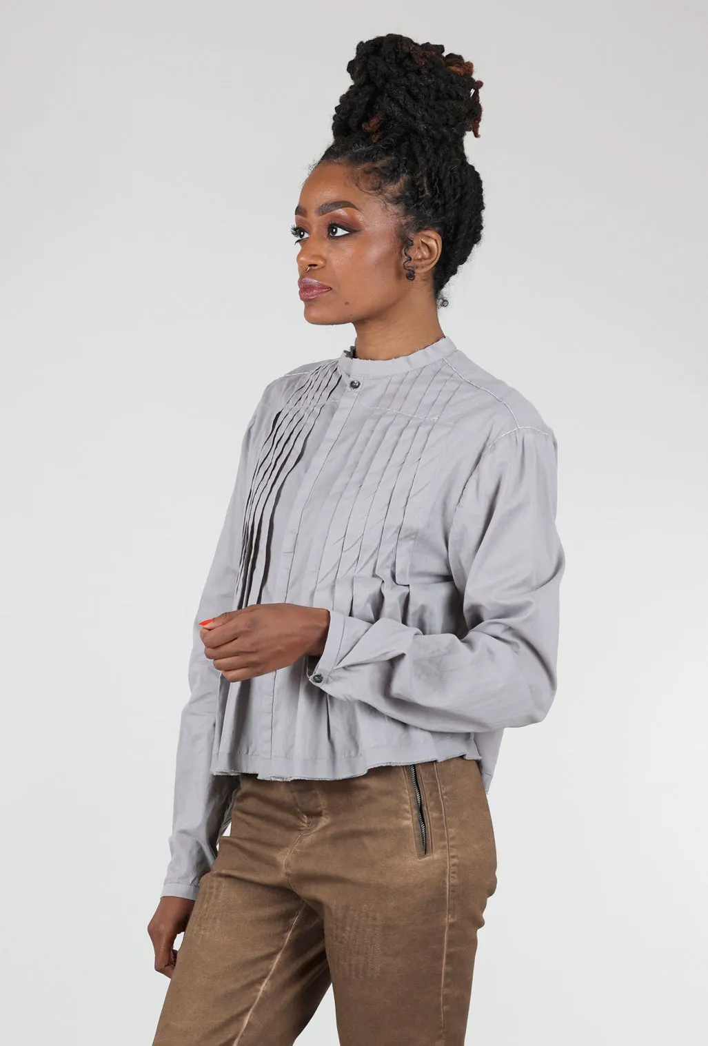 Flora Tuck Blouse, Cement