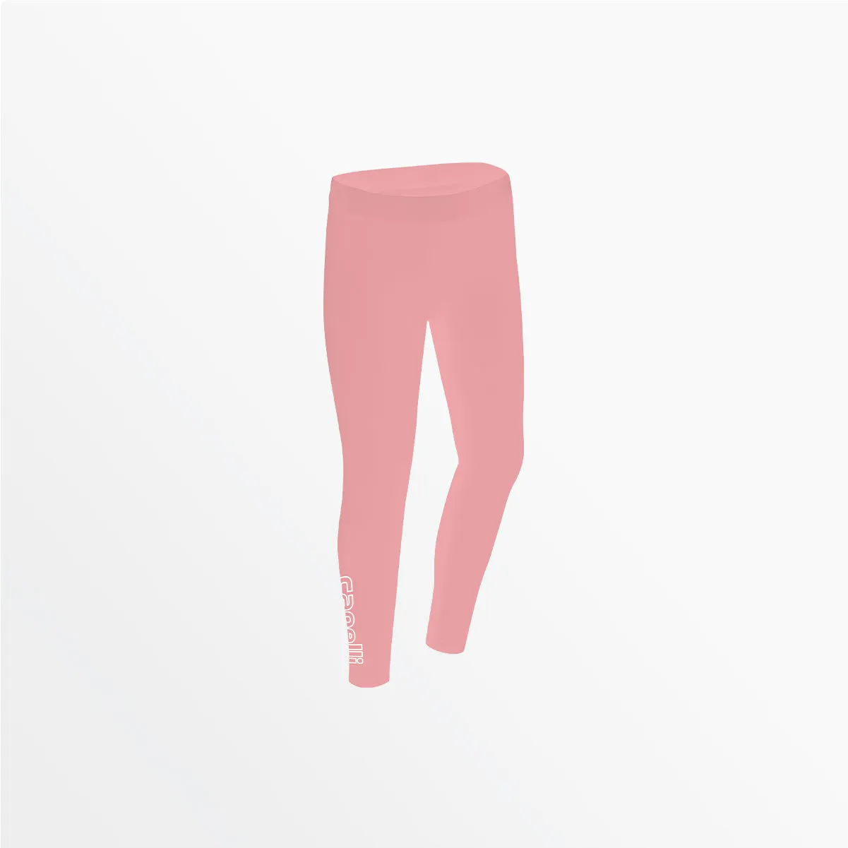 GIRL'S MID RISE LOGO COTTON LEGGINGS