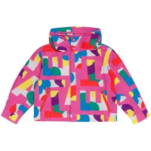 Girls Pink Logo Windbreaker