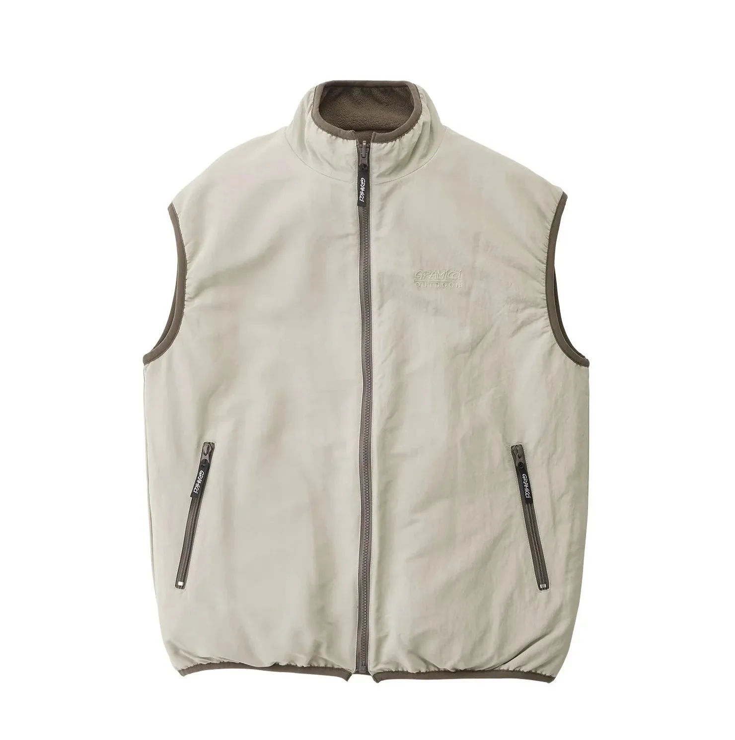 GRAMICCI REVERSIBLE FLEECE VEST / TAUPE