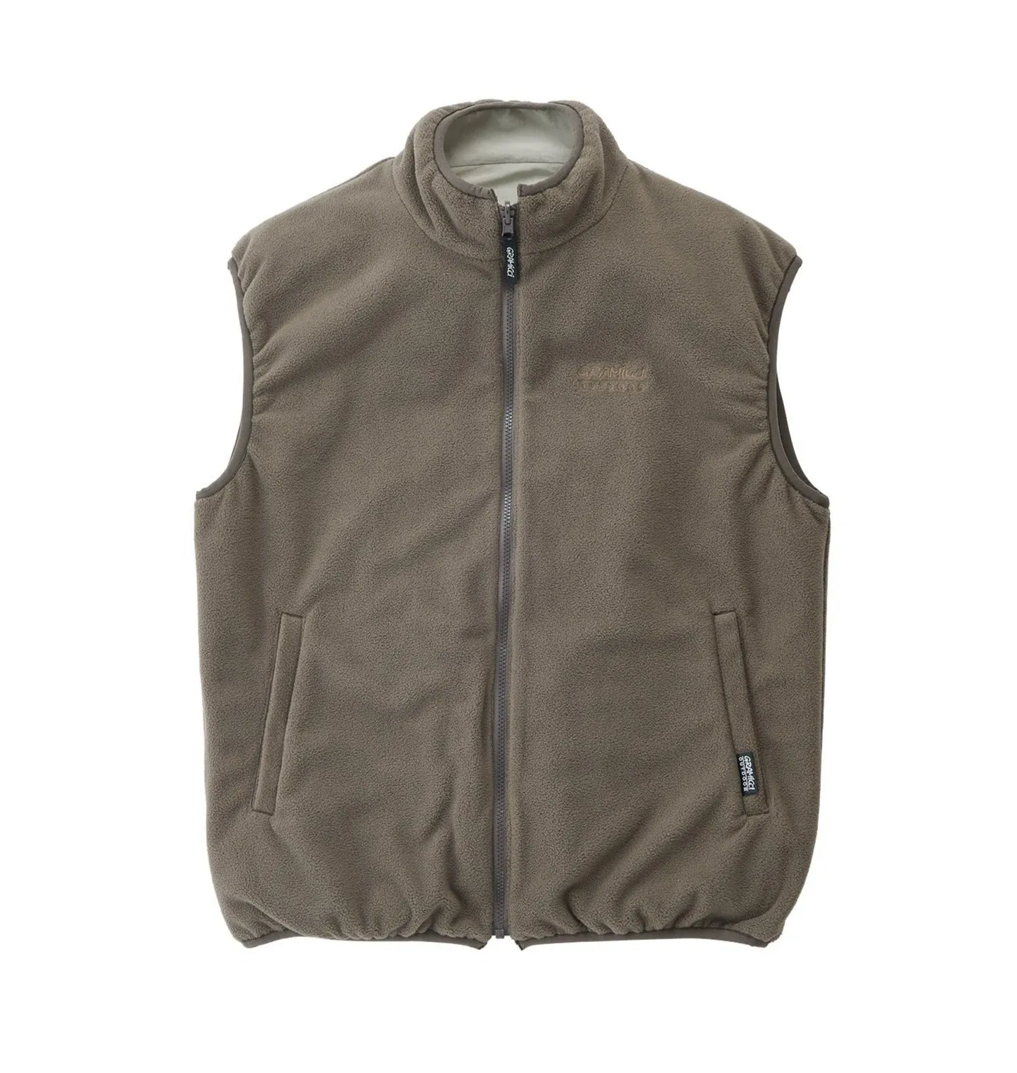 GRAMICCI REVERSIBLE FLEECE VEST / TAUPE