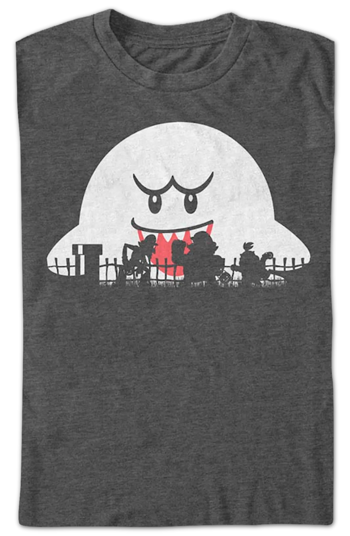 Halloween Boo Ghost And Silhouettes Super Mario Bros. T-Shirt