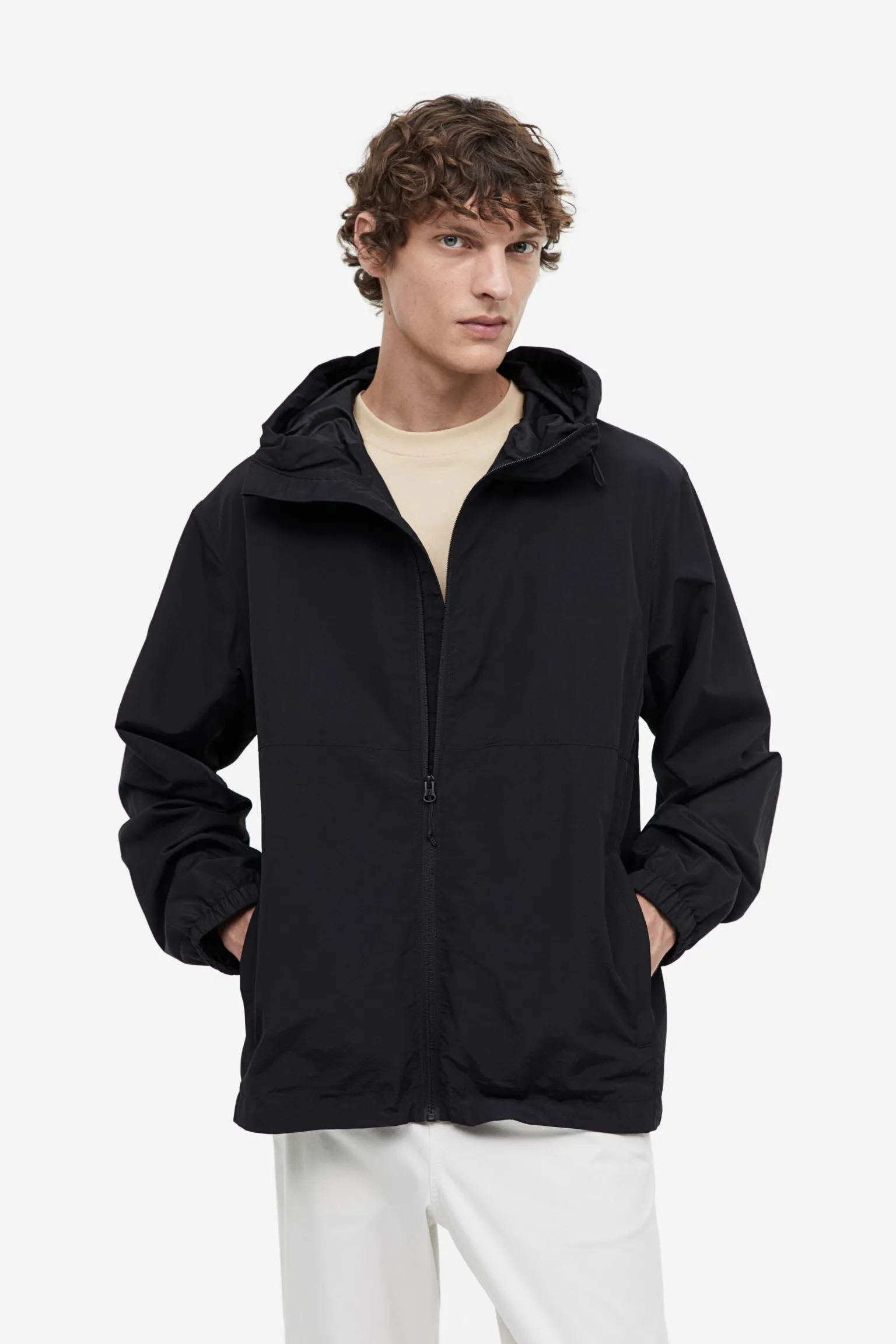 H&M Regular Fit Windbreaker, black