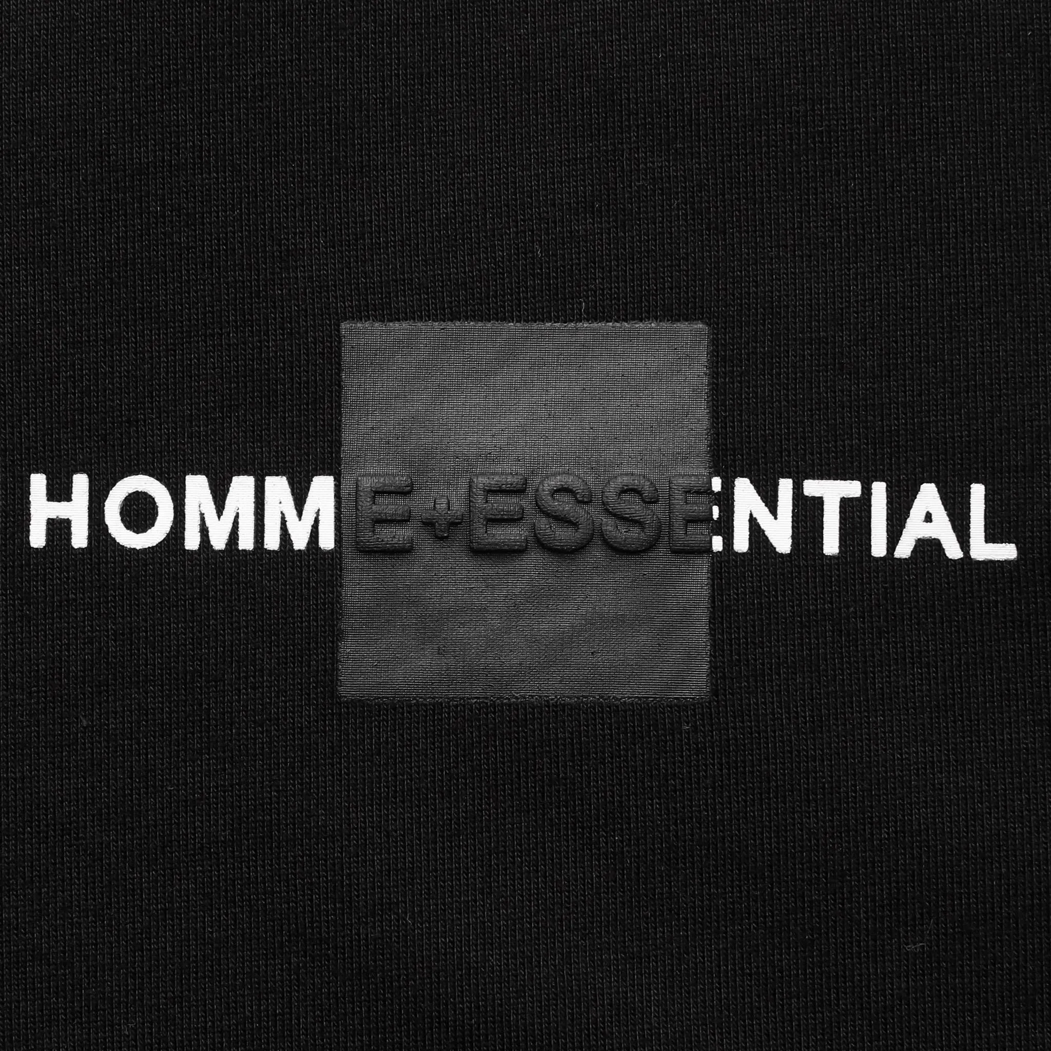 HOMME  'ESSENTIAL' Box Print Tee Black