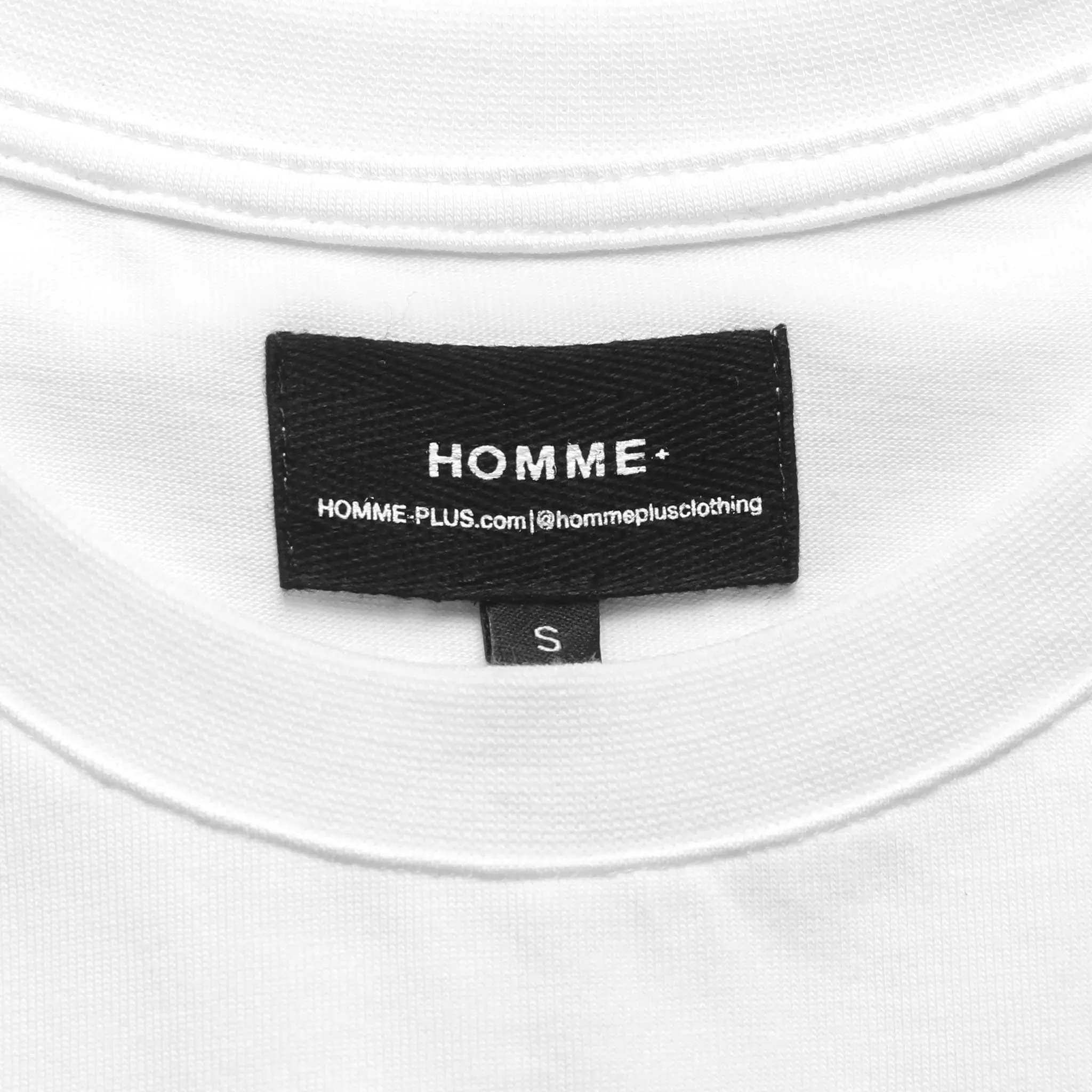 HOMME  'ESSENTIAL' Box Print Tee White