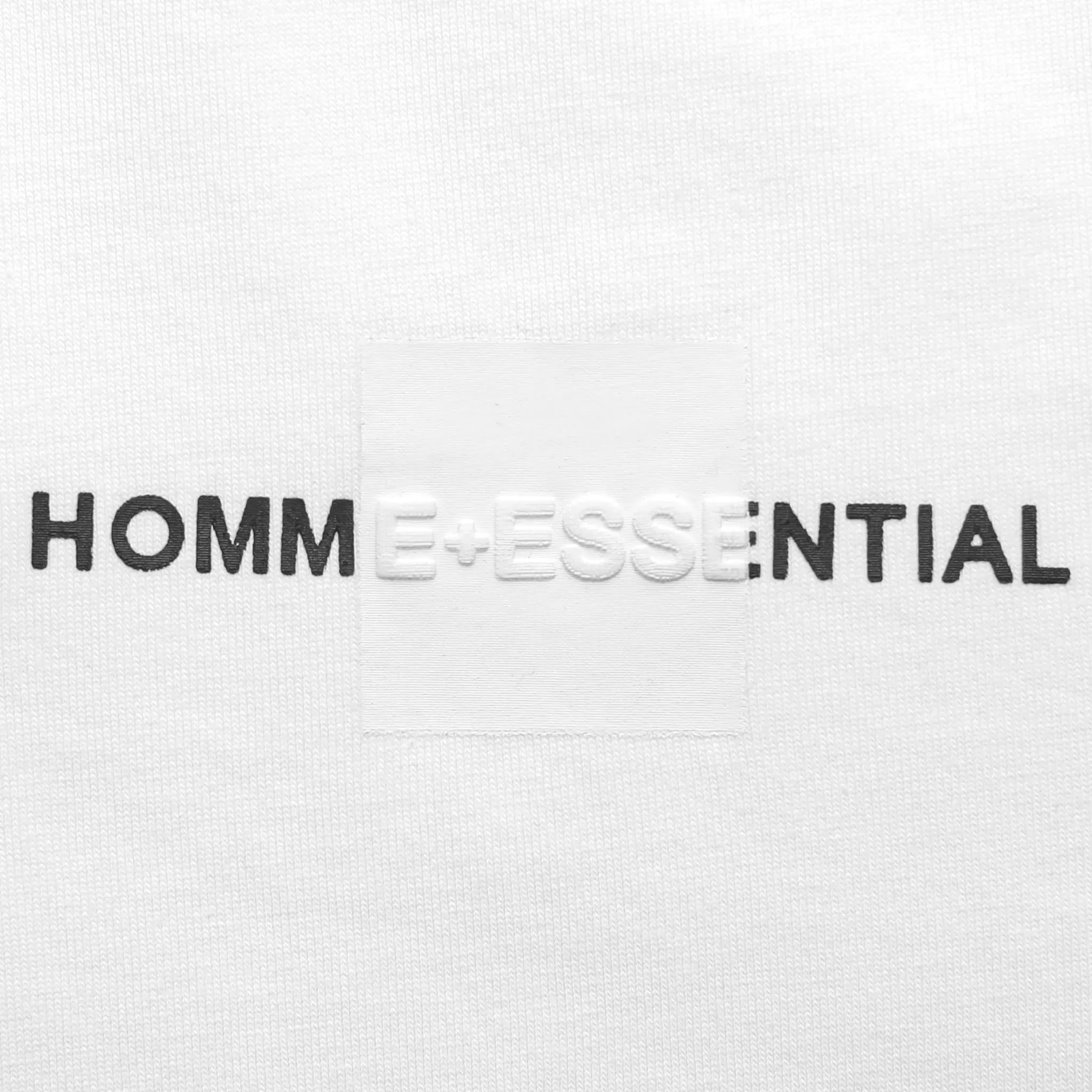 HOMME  'ESSENTIAL' Box Print Tee White