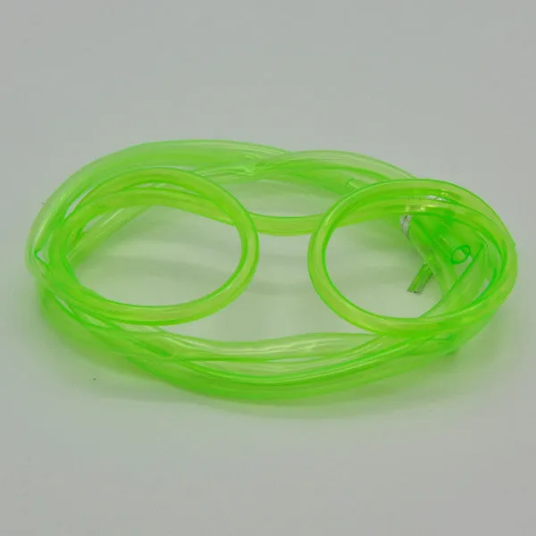 Hot! Funny  Soft Plastic Straw Glasses Unique Flexible Drinking Tube Kids Party Bar Accessories