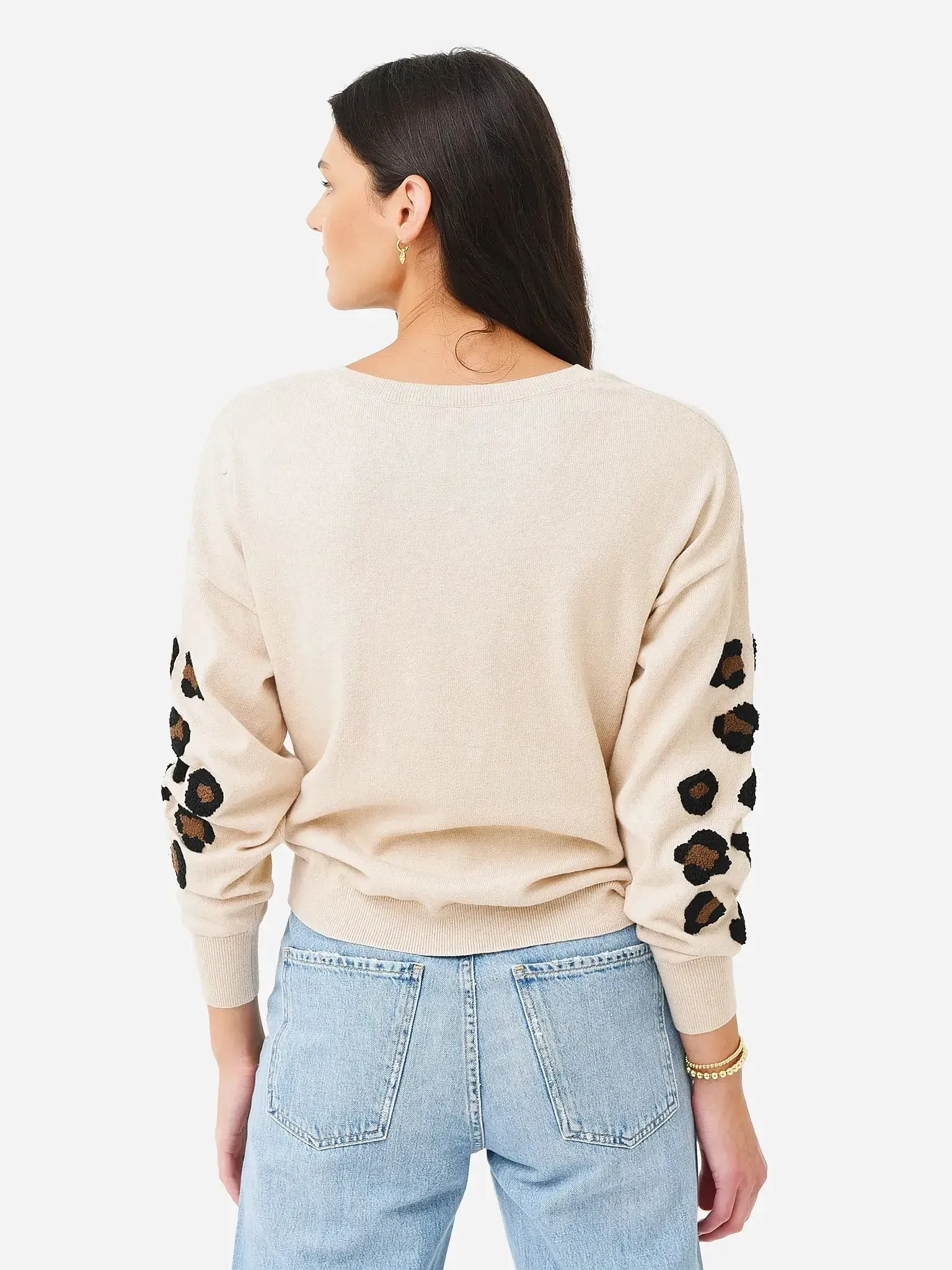 J Society - Animal Print sweater in wicker