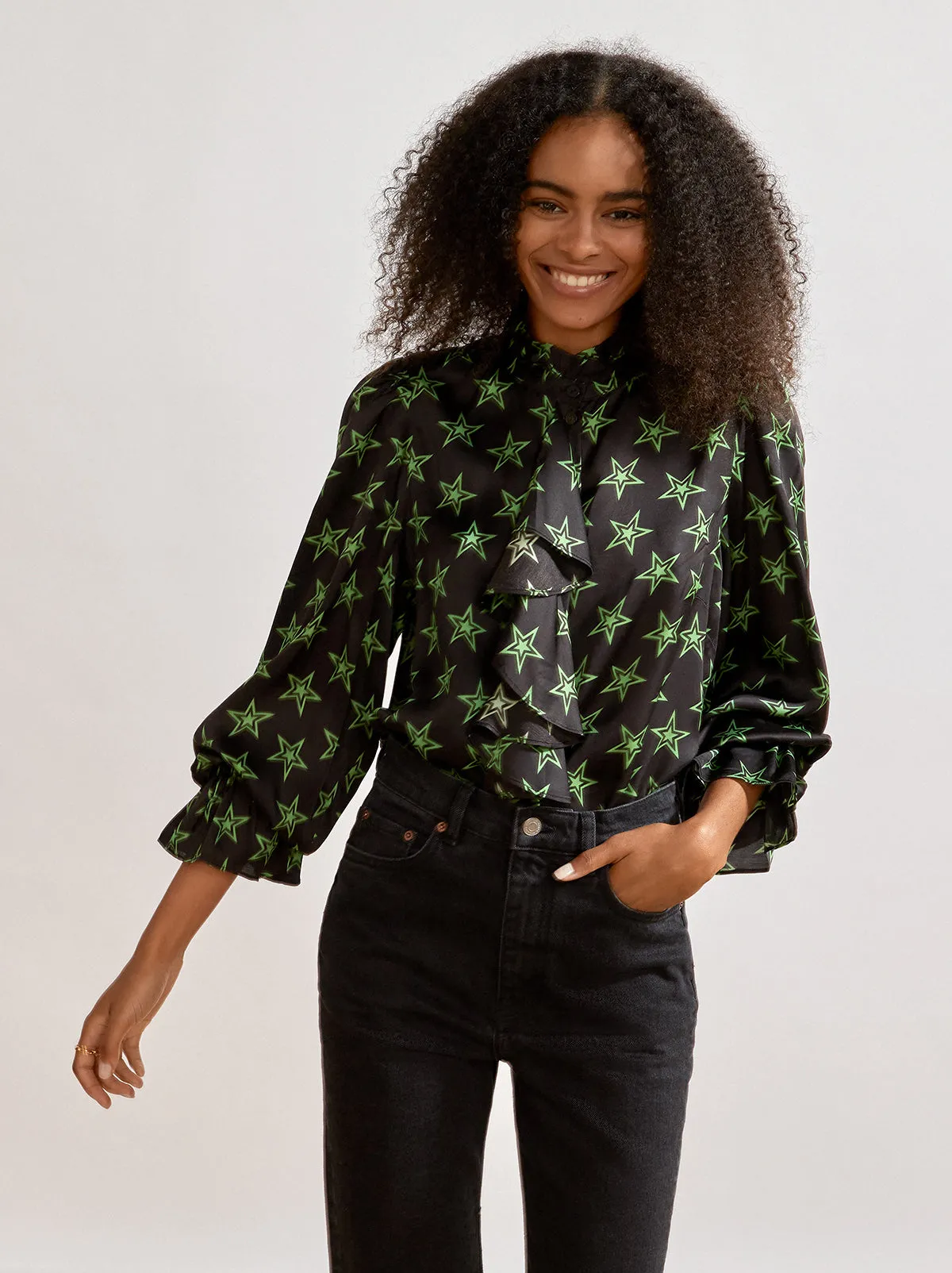 Jemma Retro Star Print Top