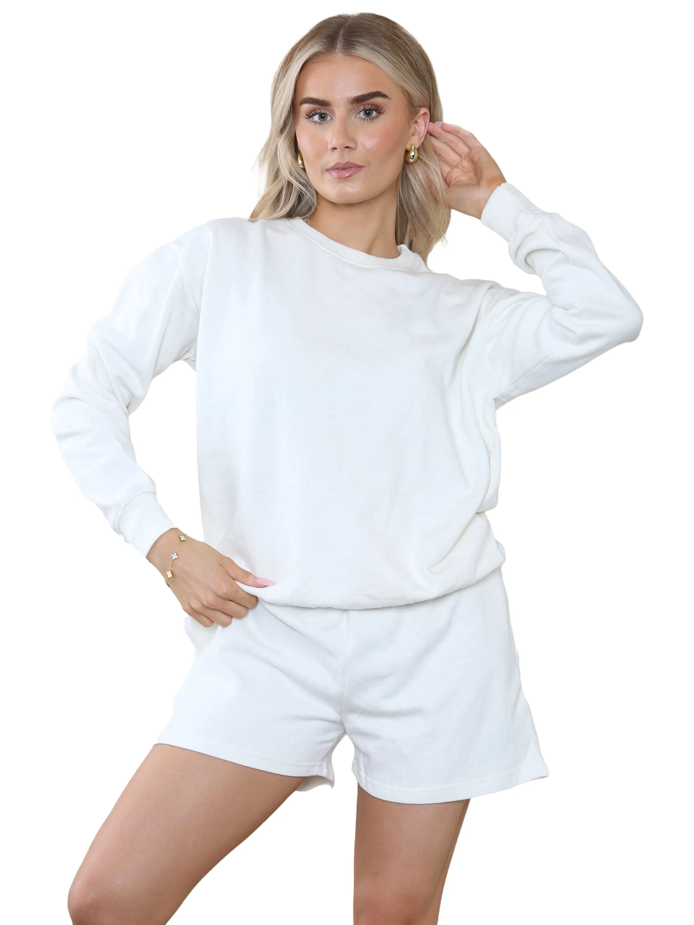 Kruze | Womens Sweatshirt & Shorts Tracksuit Set