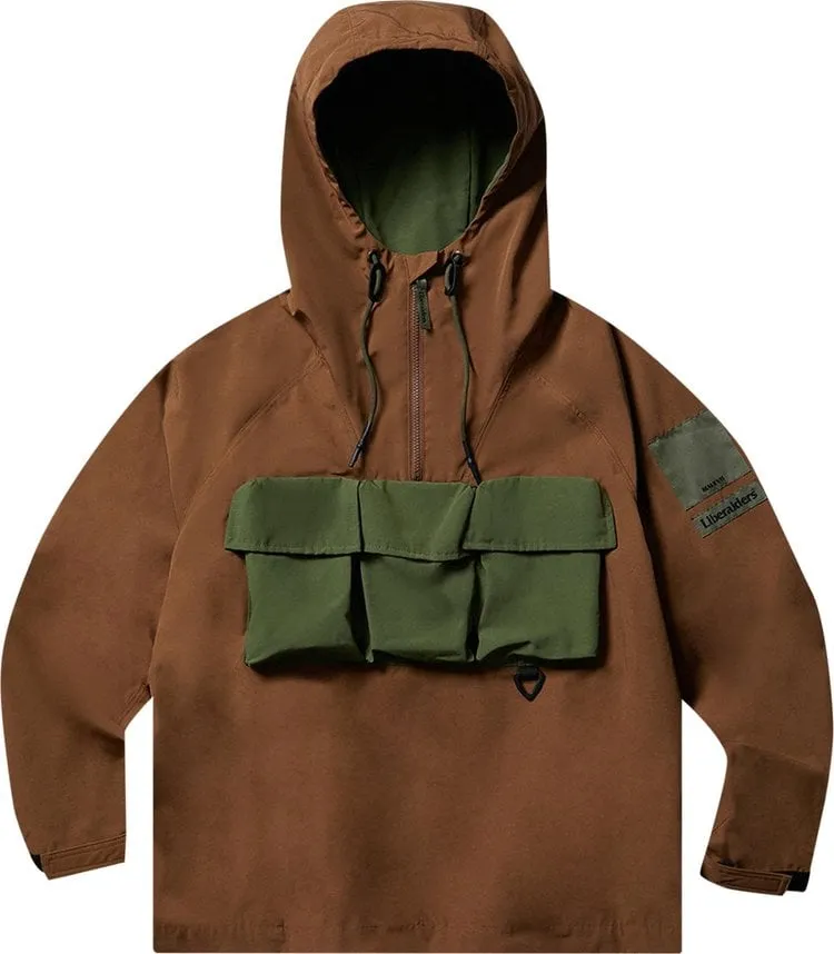 Liberaiders Half Zip Anorak 'Brown', brown