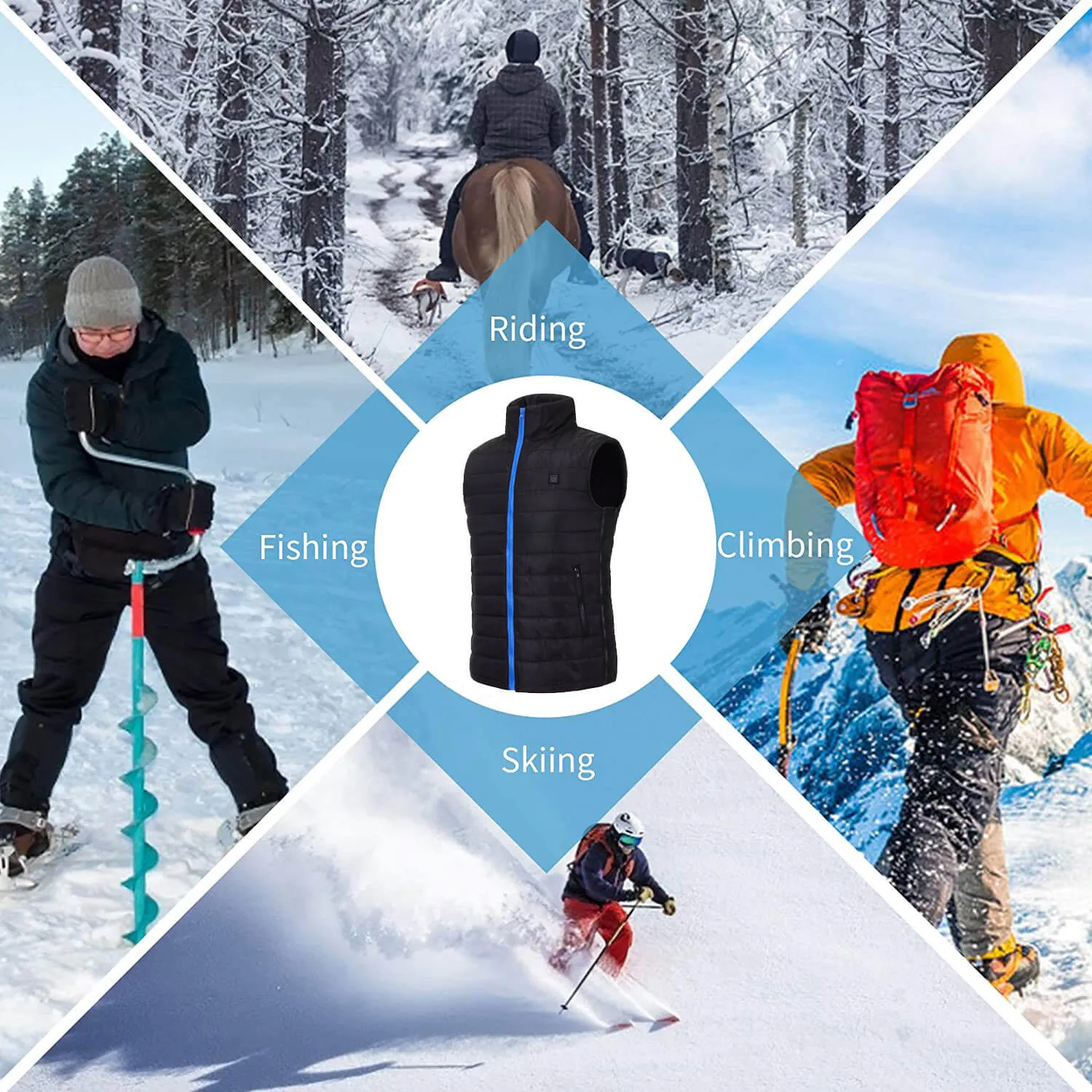 Lightweight Heated Vest For Women | Waterproof Battery Heated Coats | Keepwarming