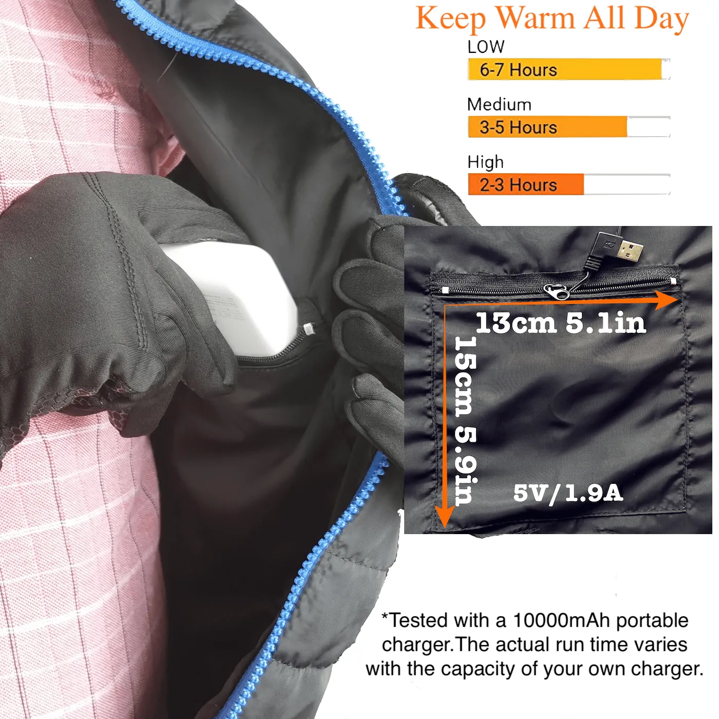 Lightweight Heated Vest For Women | Waterproof Battery Heated Coats | Keepwarming