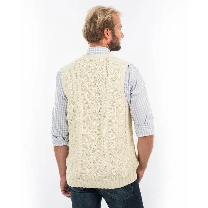 Men's V-Neck Irish Knit Vest