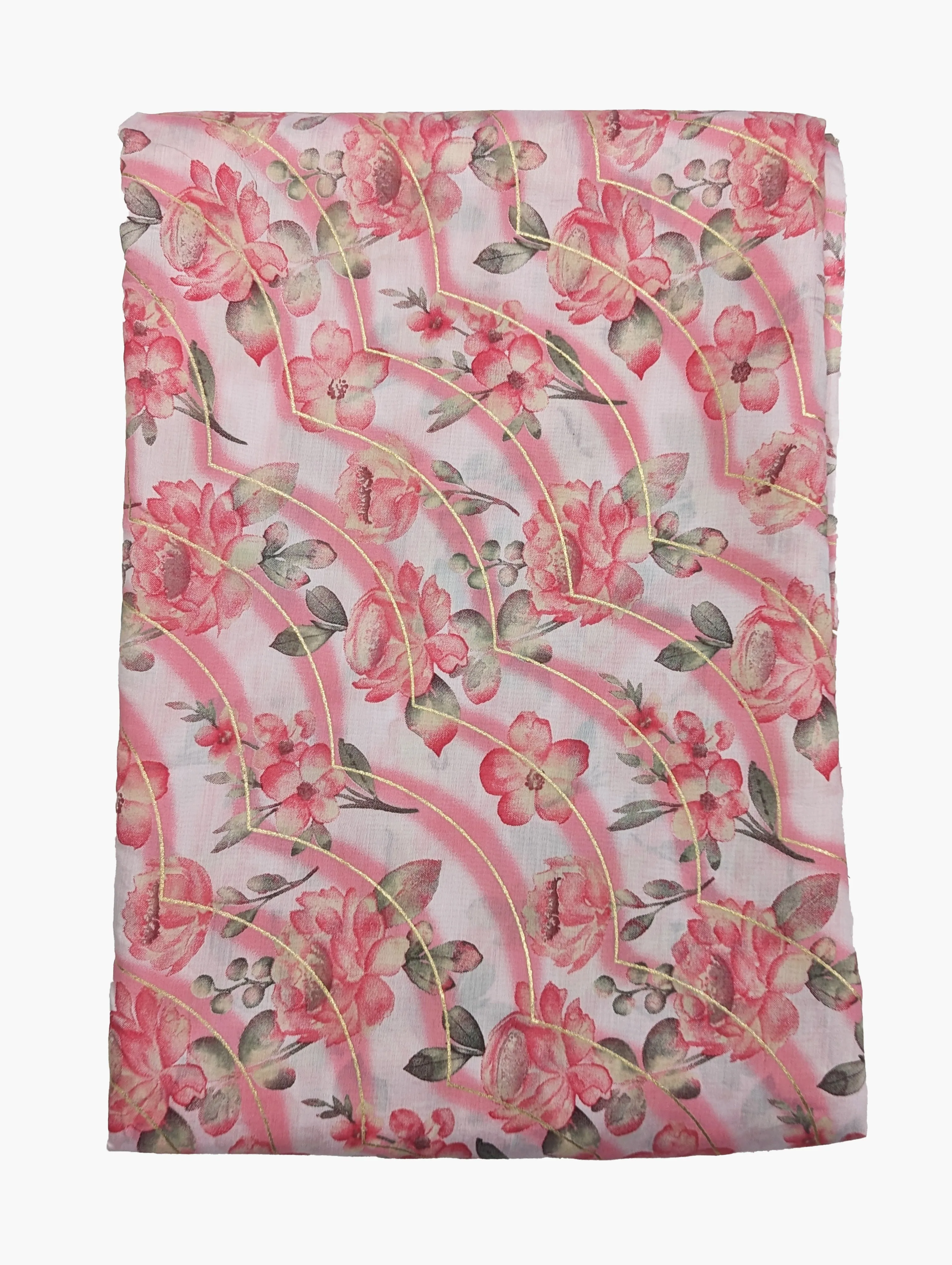 Multicolor Floral Print Muslin Fabric