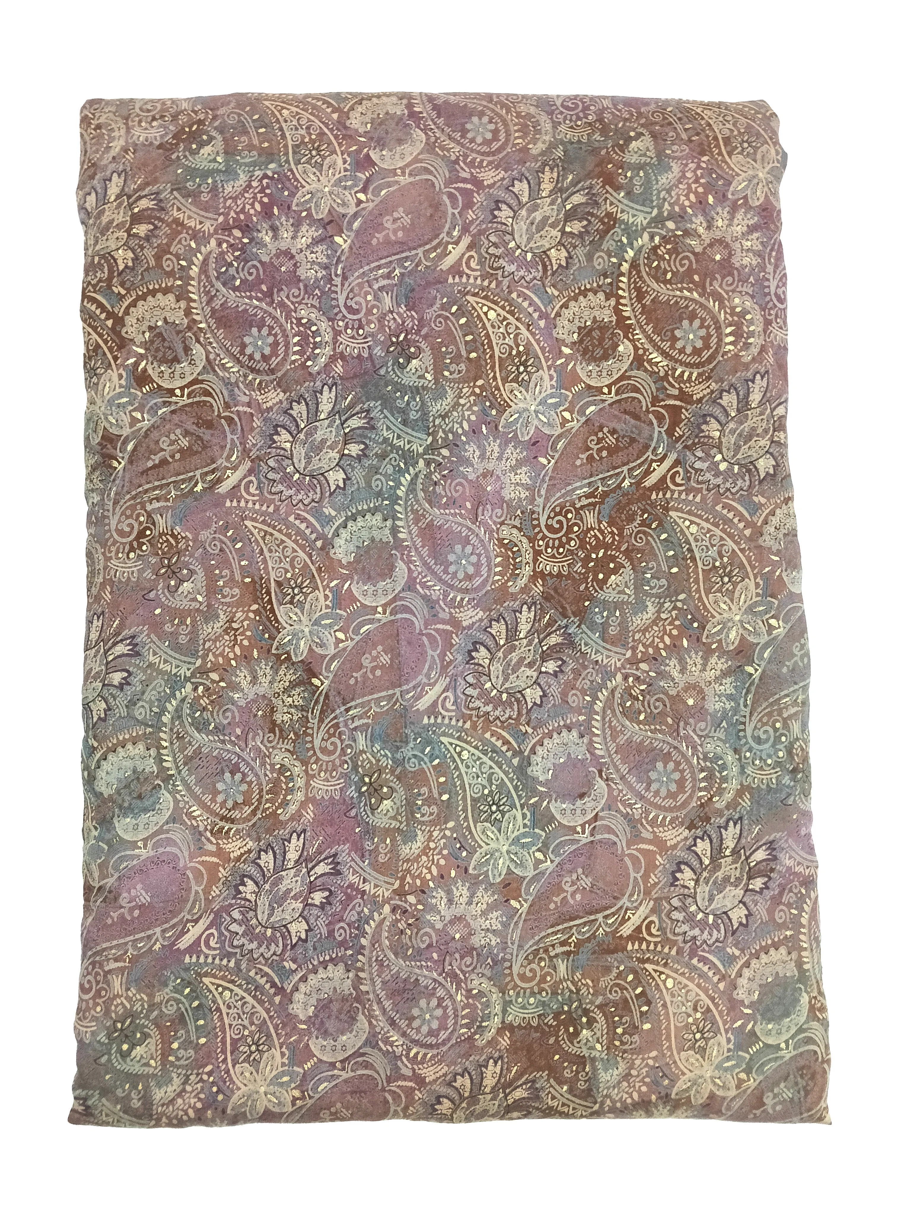 Multicolor Paisley Printed Muslin Fabric