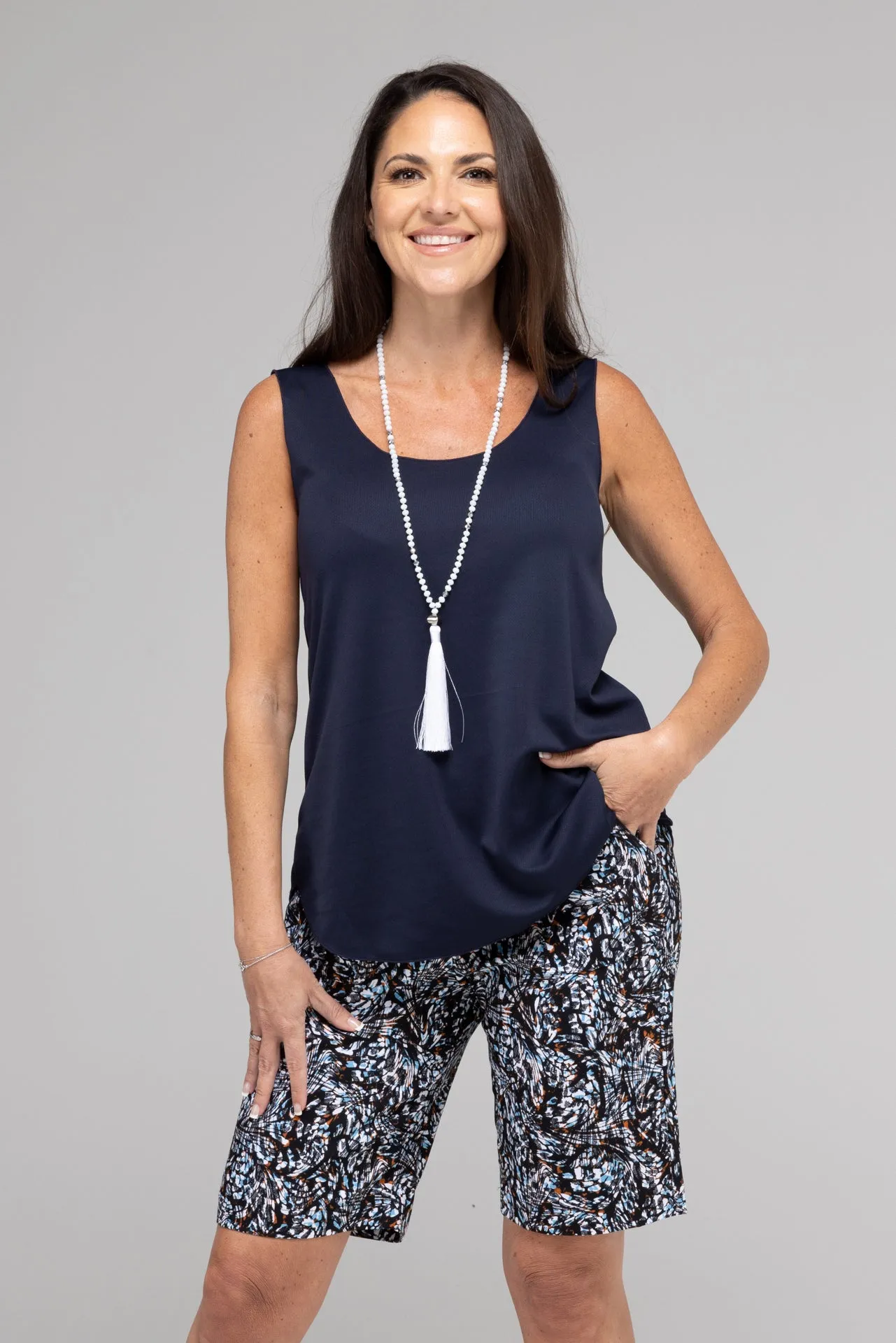 Navy Activewear Singlet Top