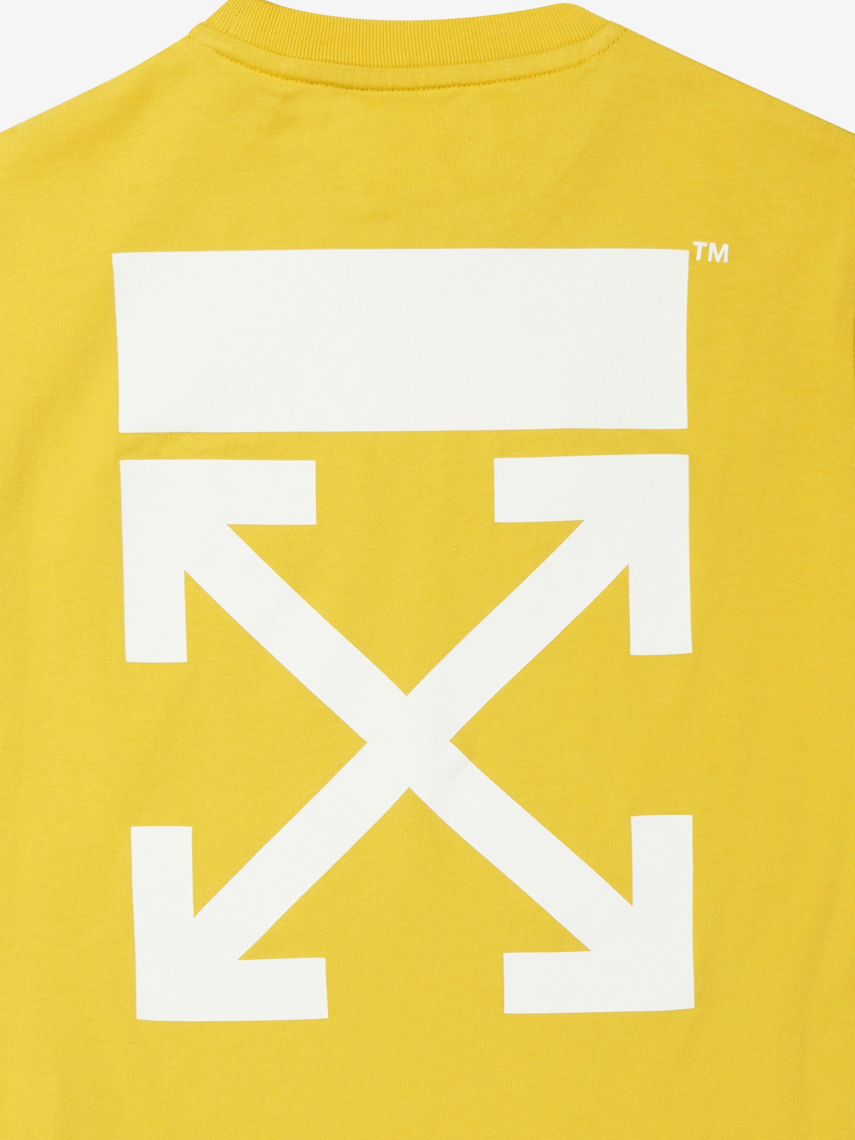 Off-White Boys Classic Arrow Tab T-Shirt in Yellow