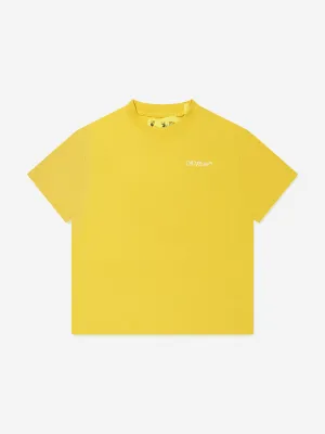 Off-White Boys Classic Arrow Tab T-Shirt in Yellow