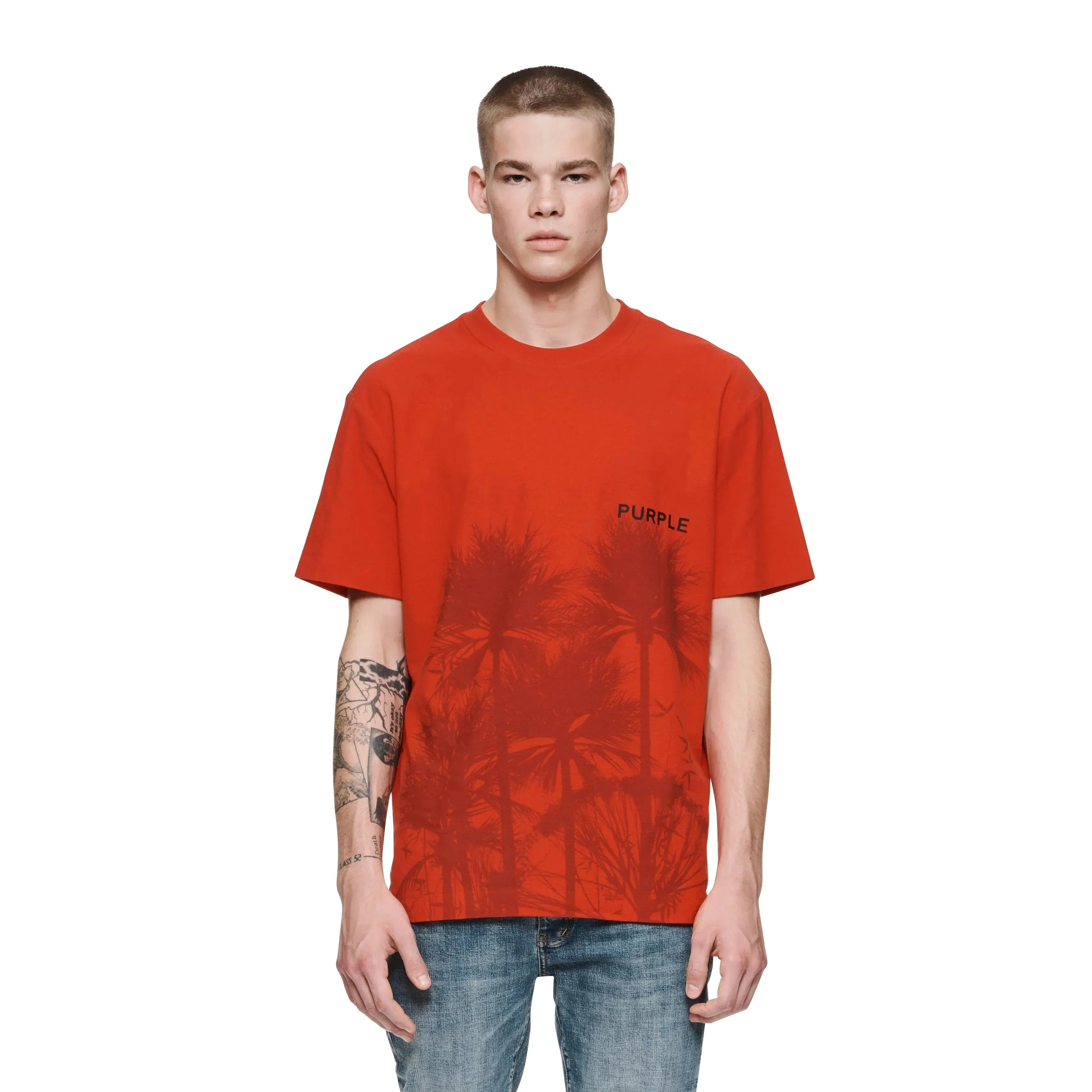 Purple Brand P104 Palms High Risk Red T-Shirt