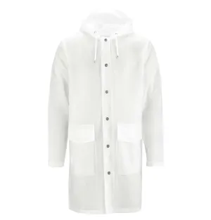 RAINS Hooded Coat – Unisex – Foggy White