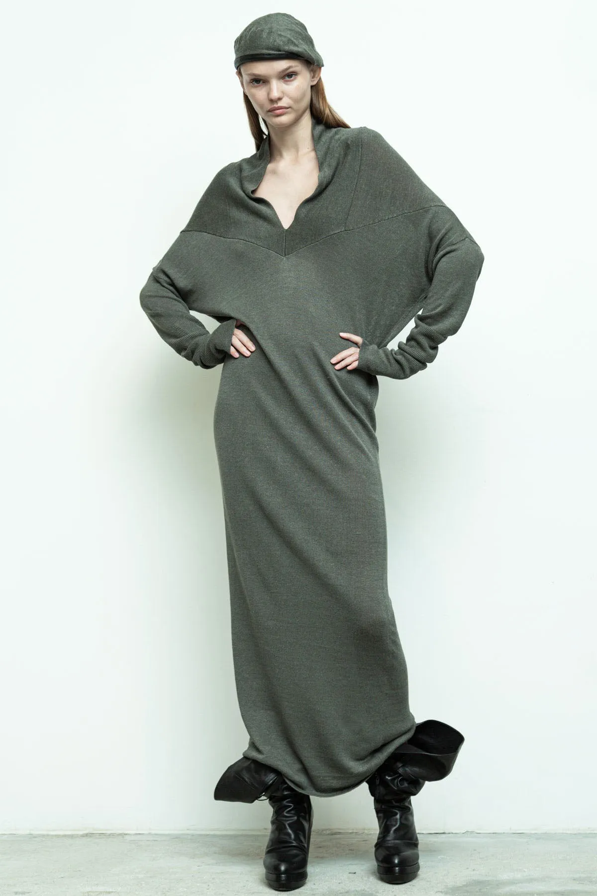 Reversible Sweater Dress Linen